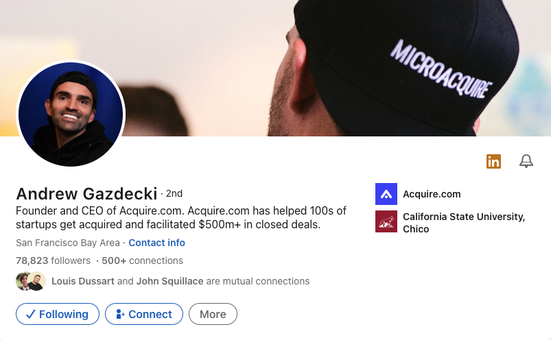 Founder and CEO of Acquire.com. Acquire.com has helped 100s of.png