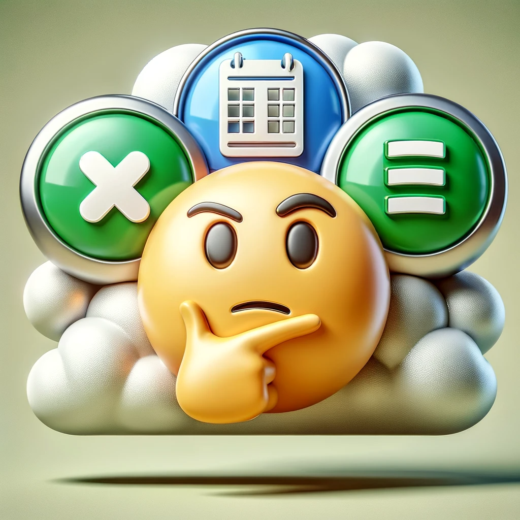 DALL·E 2024-01-31 19.05.07 - Design an image with an emoji resembling the 'thinking face' expression, indicating a contemplative and curious demeanor. The emoji should be centrall.png