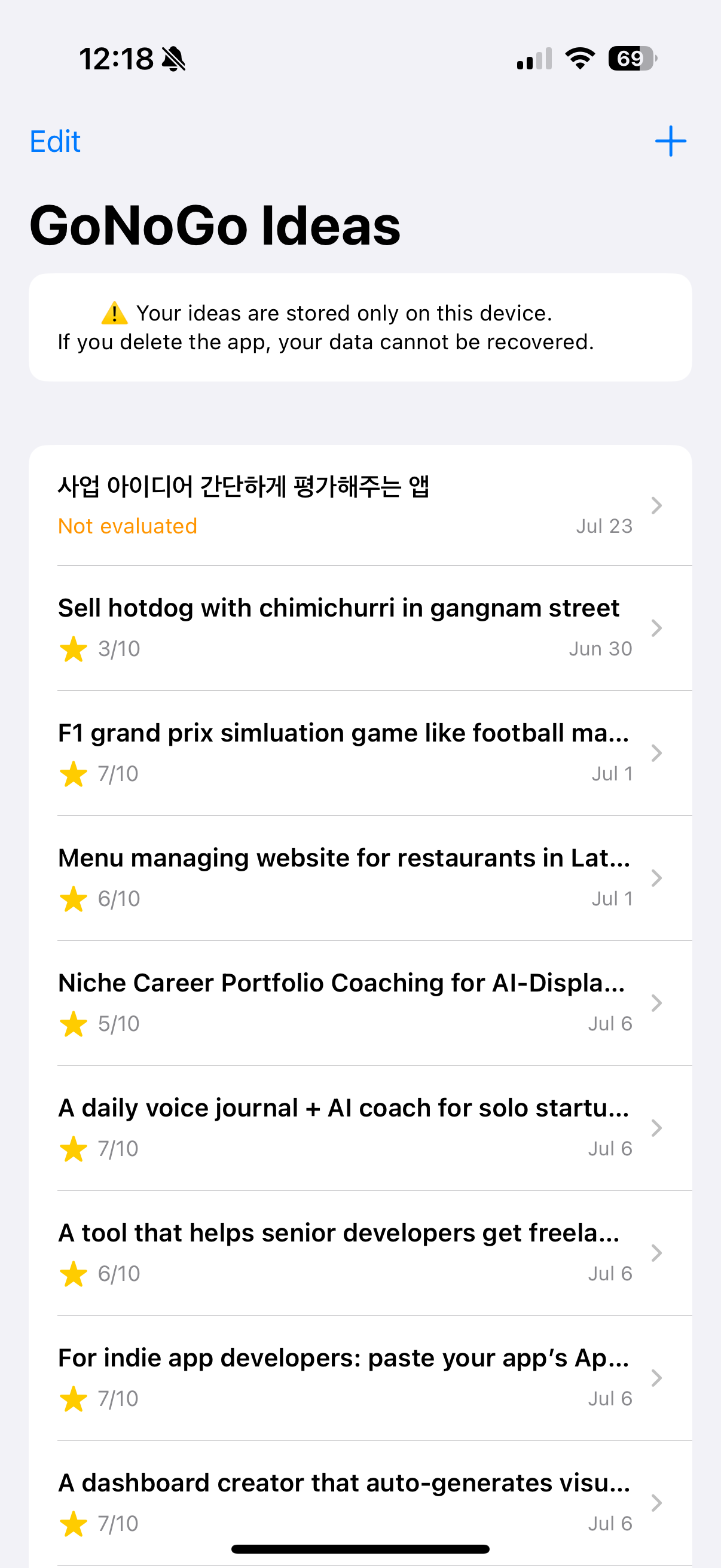 GoNoGo 스크린샷 4