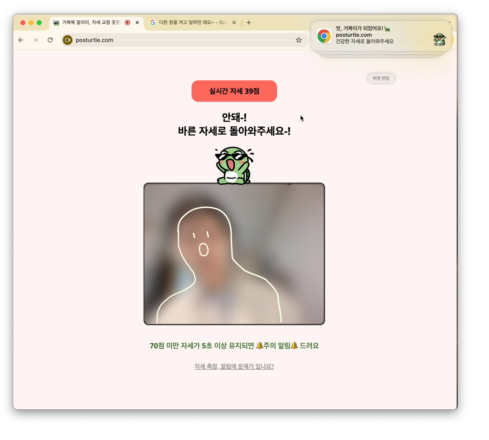 꼿꼿거북 posturtle 스크린샷 2