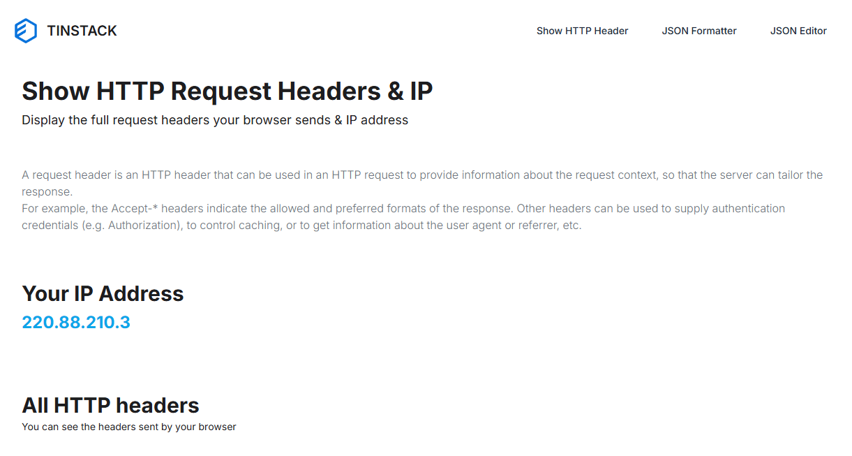 Show HTTP Headers 스크린샷 1