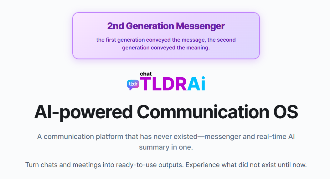 chat TLDR Ai 스크린샷 1