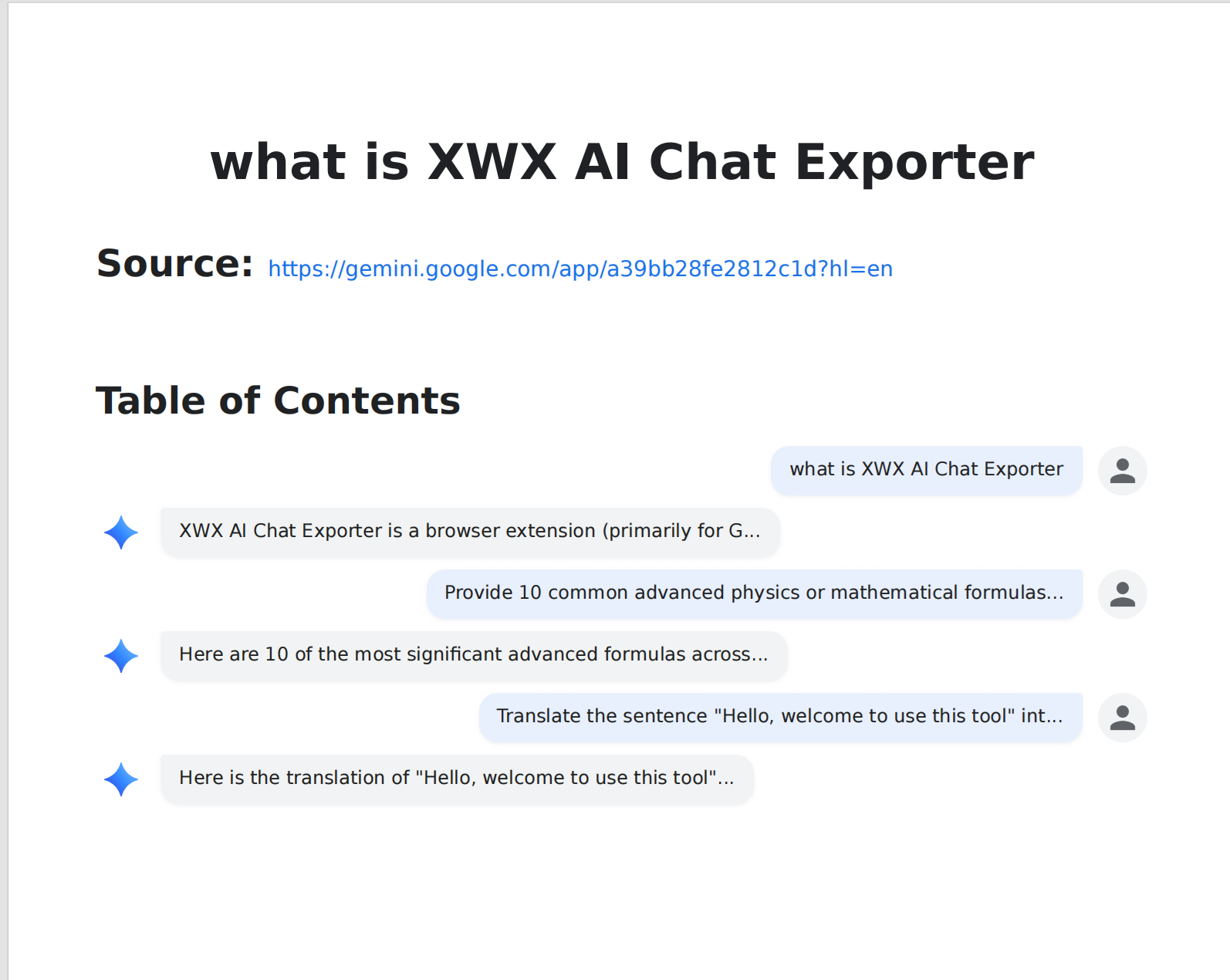XWX AI Chat Exporter 스크린샷 3