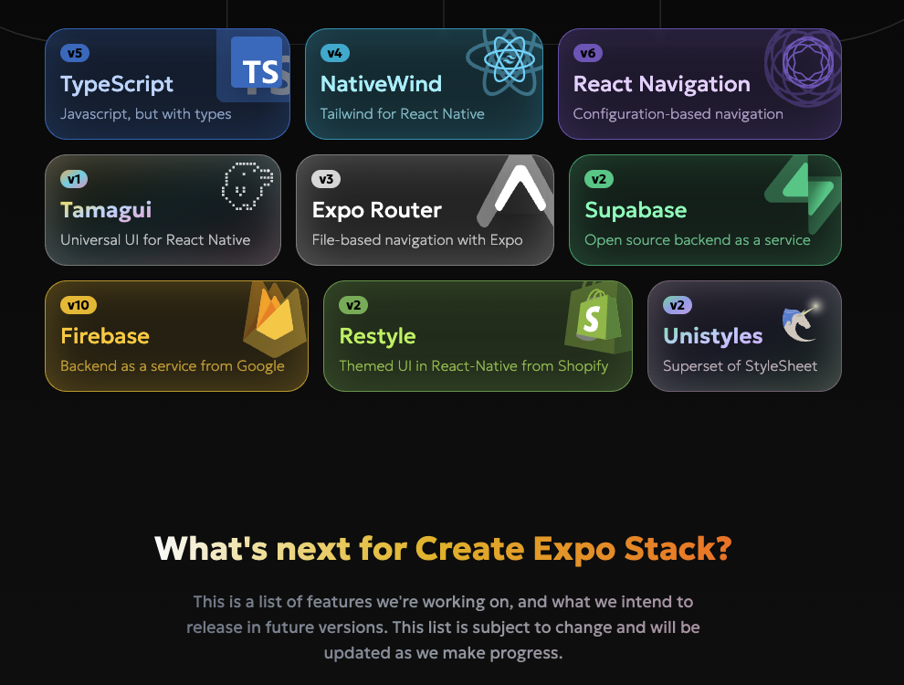 create expo stack 스크린샷 2