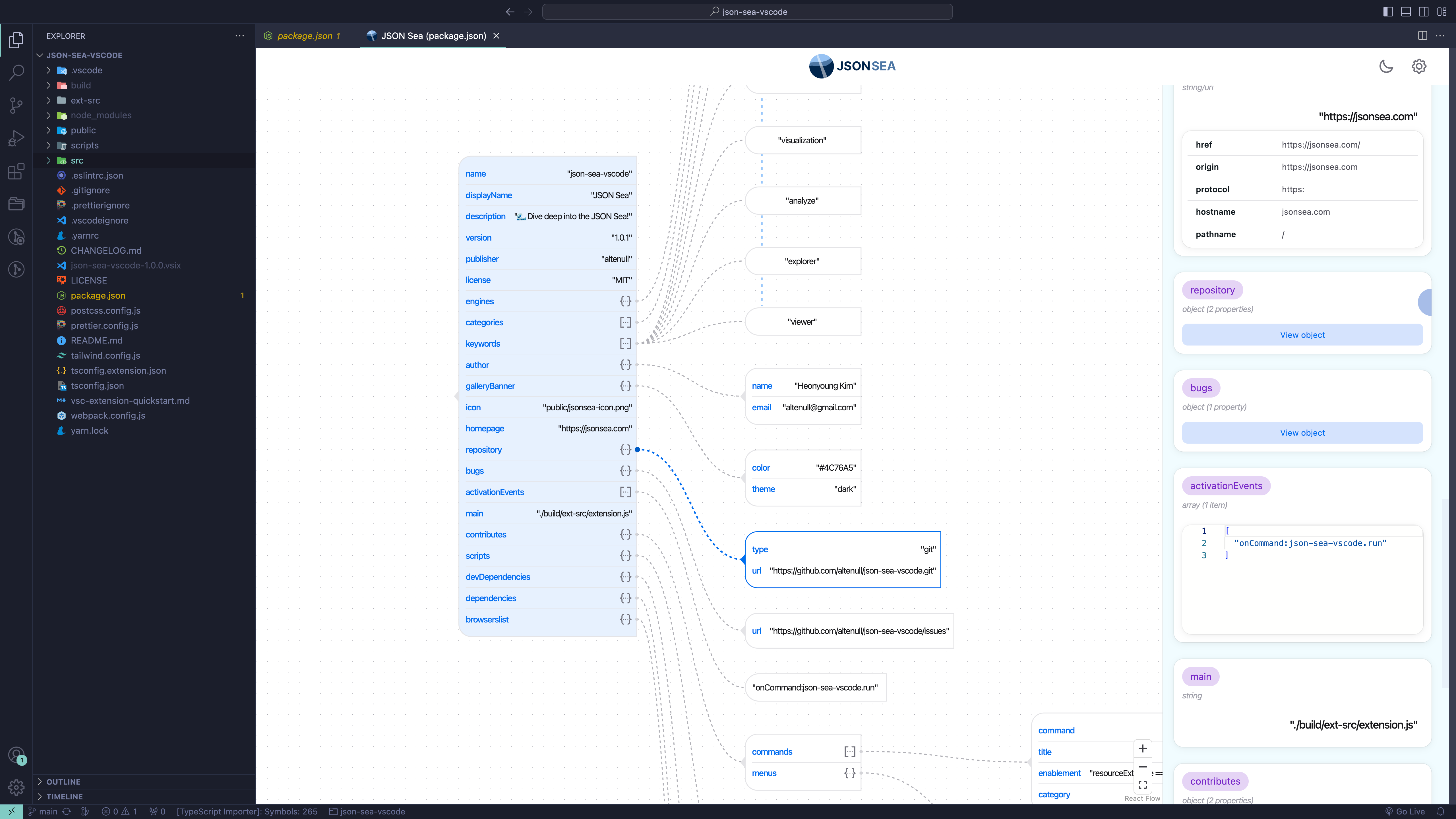 JSON Sea for VS Code 스크린샷 2