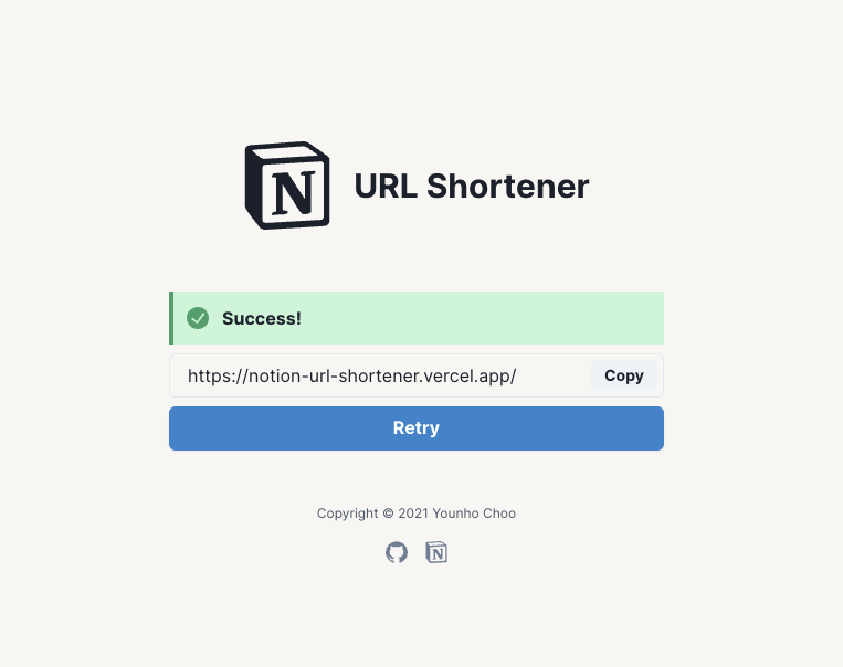 Notion URL Shortener 스크린샷 3