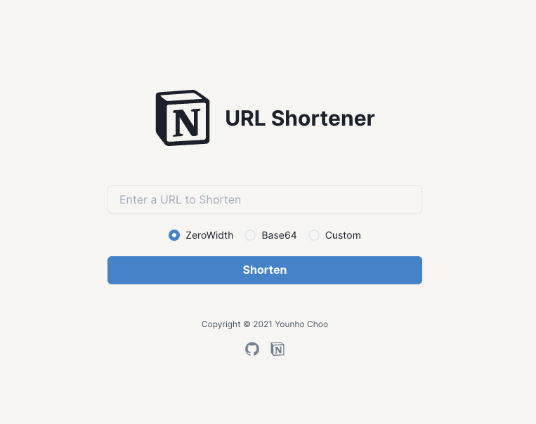 Notion URL Shortener 스크린샷 1