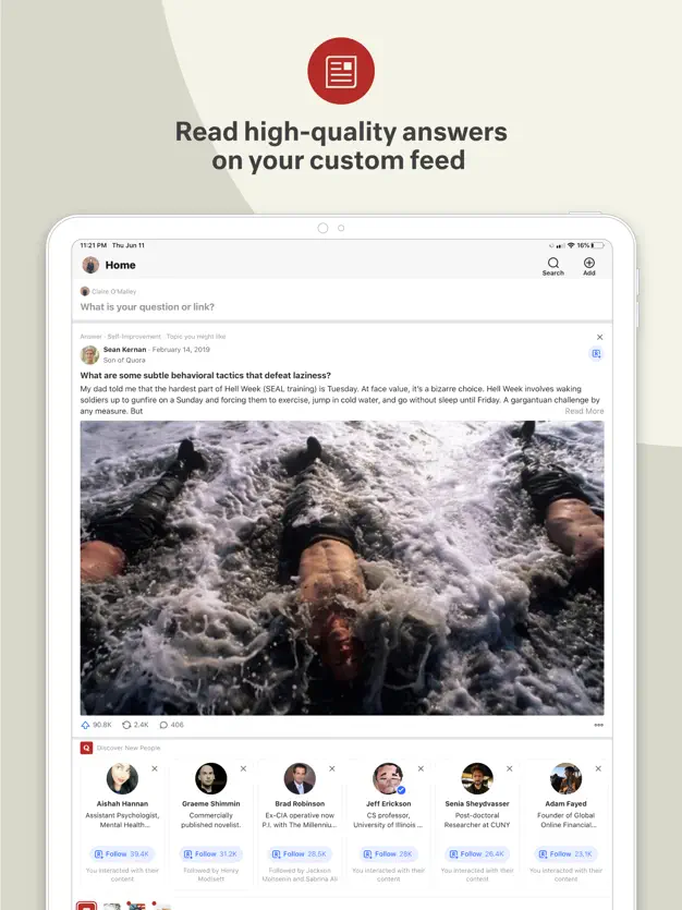 Quora 쿼라 스크린샷 1