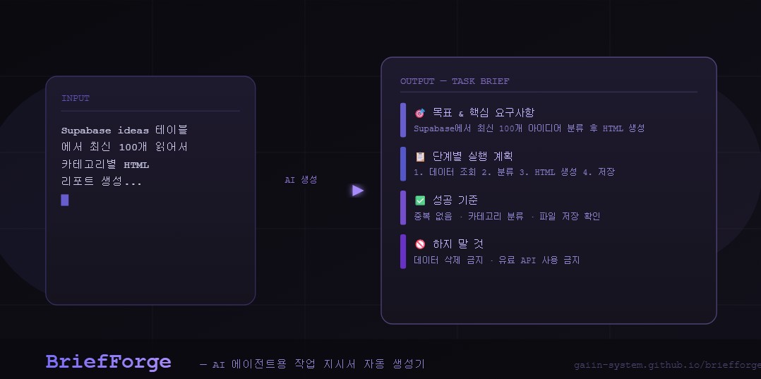 BriefForge 스크린샷 1