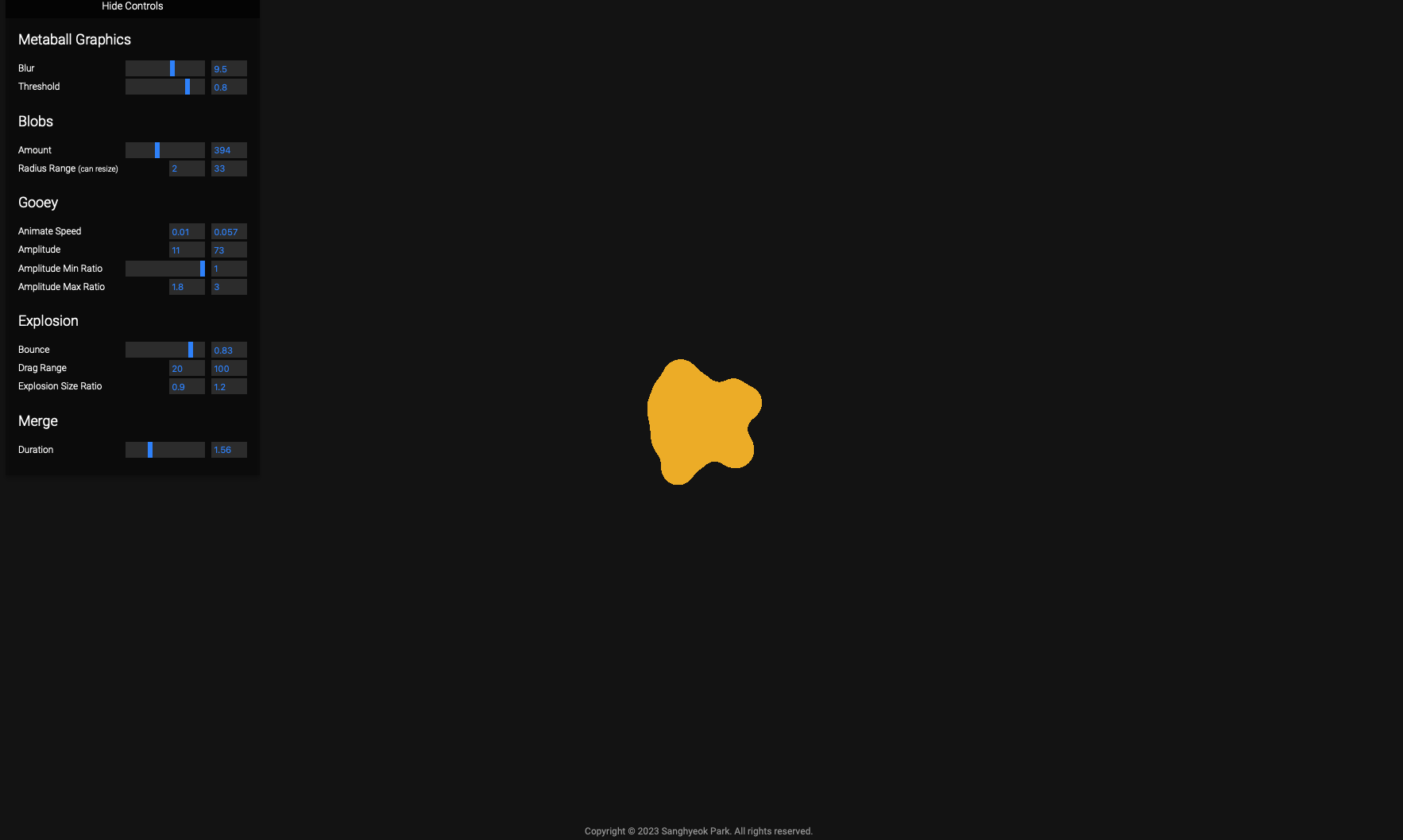 Metaball Interaction 스크린샷 1